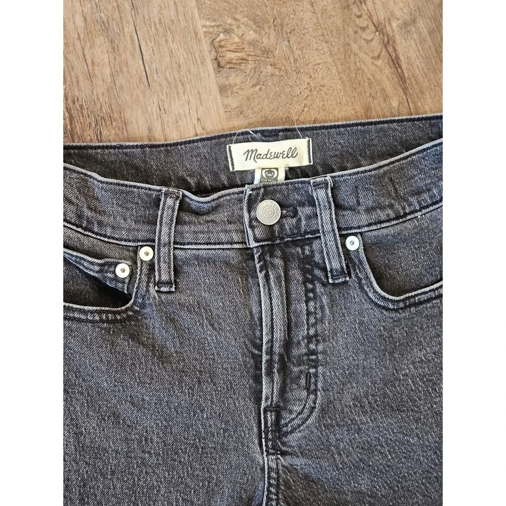 Madewell The Mid-Rise Perfect Vintage Jean Faded Black Straight Leg 24P Petite‎
